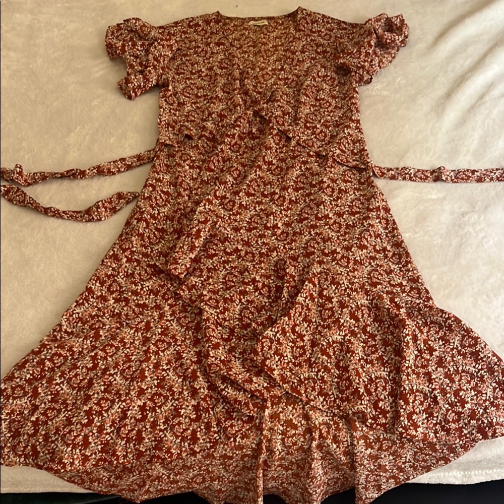Floral Red Dress